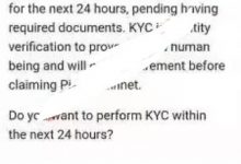 KYC即将来袭:pi友必须记住这个页面!出现这个页面就可以KYC了!主网在即一定要保护好你的pi账号!_派想网