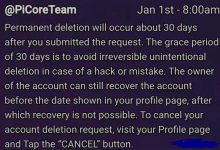 派首页出现这几个字的先锋请注意：​有先锋的pi被永久删除，主网在即pi友不要粗心大意！_派想网