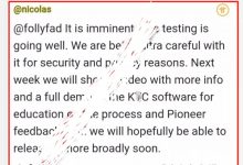 刚刚尼古拉斯重磅发言：下周kyc将展示更多信息和演示视频！kyc测试非常顺利一起期待下周的到来！_派想网