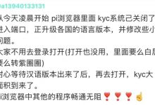 当你kyc状态显示不正常时，不要惊慌，目前kyc端口已经关闭_派想网