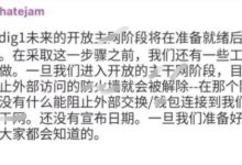 核心团队发言,开放阶段会在准备就绪后公布!_派想网