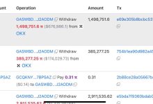 今天大量 Pi 币被提取：单笔交易从 OKX 提取超过 140 万个 Pi！_派想网