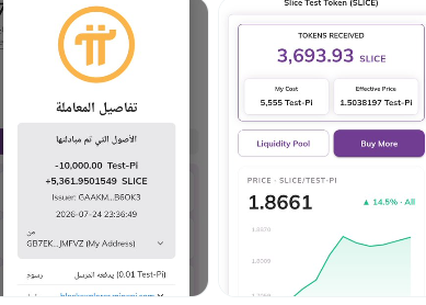 刚刚在 Pi 测试网(Testnet) 完成了一次真实购买测试