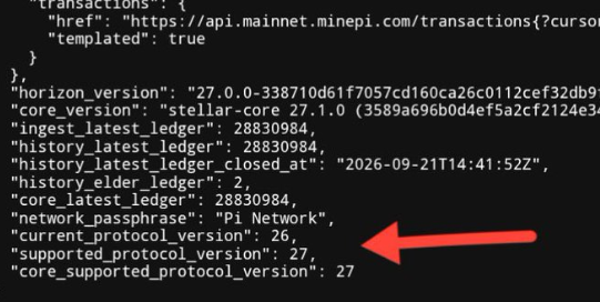 Pi Network Protocol 27进入Mainnet:V27主网升级正在推进